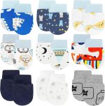 ONESING 6-20 Pairs Baby Mittens Baby Gloves No Scratch 0-6 Months Baby Essentials Mittens for Newborn Baby Boys Girls
